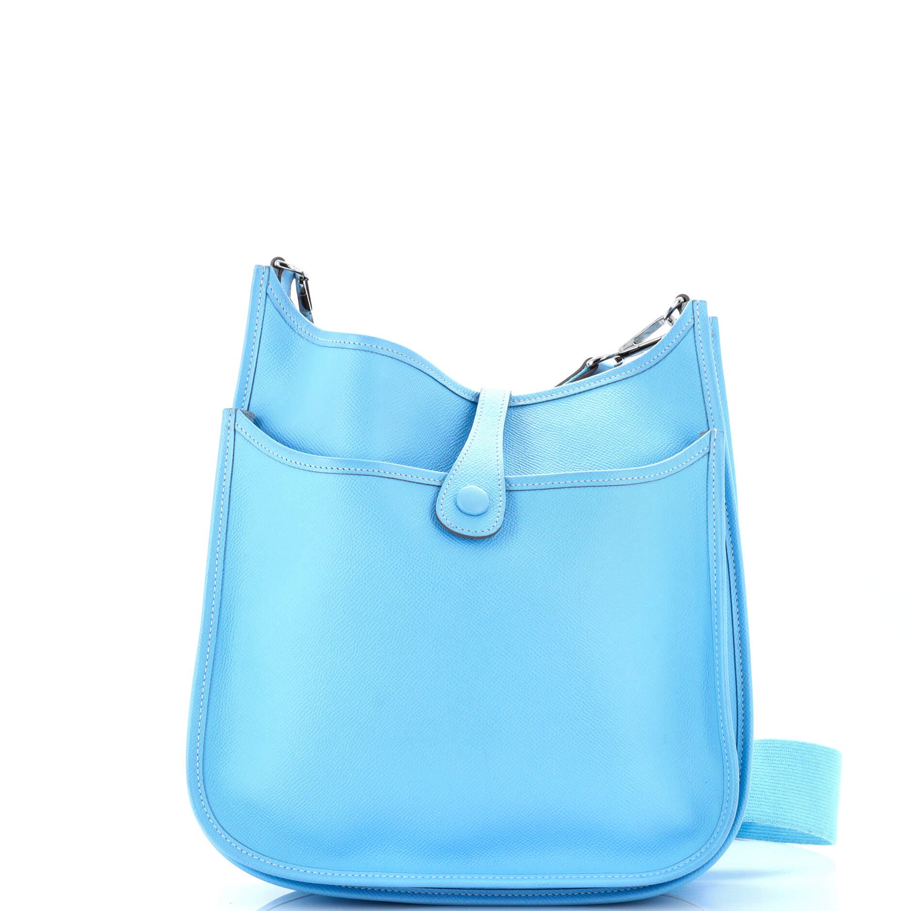 Pre-Owned Hermes Evelyne Bag Gen III Epsom PM, Alternate, color, Celeste
