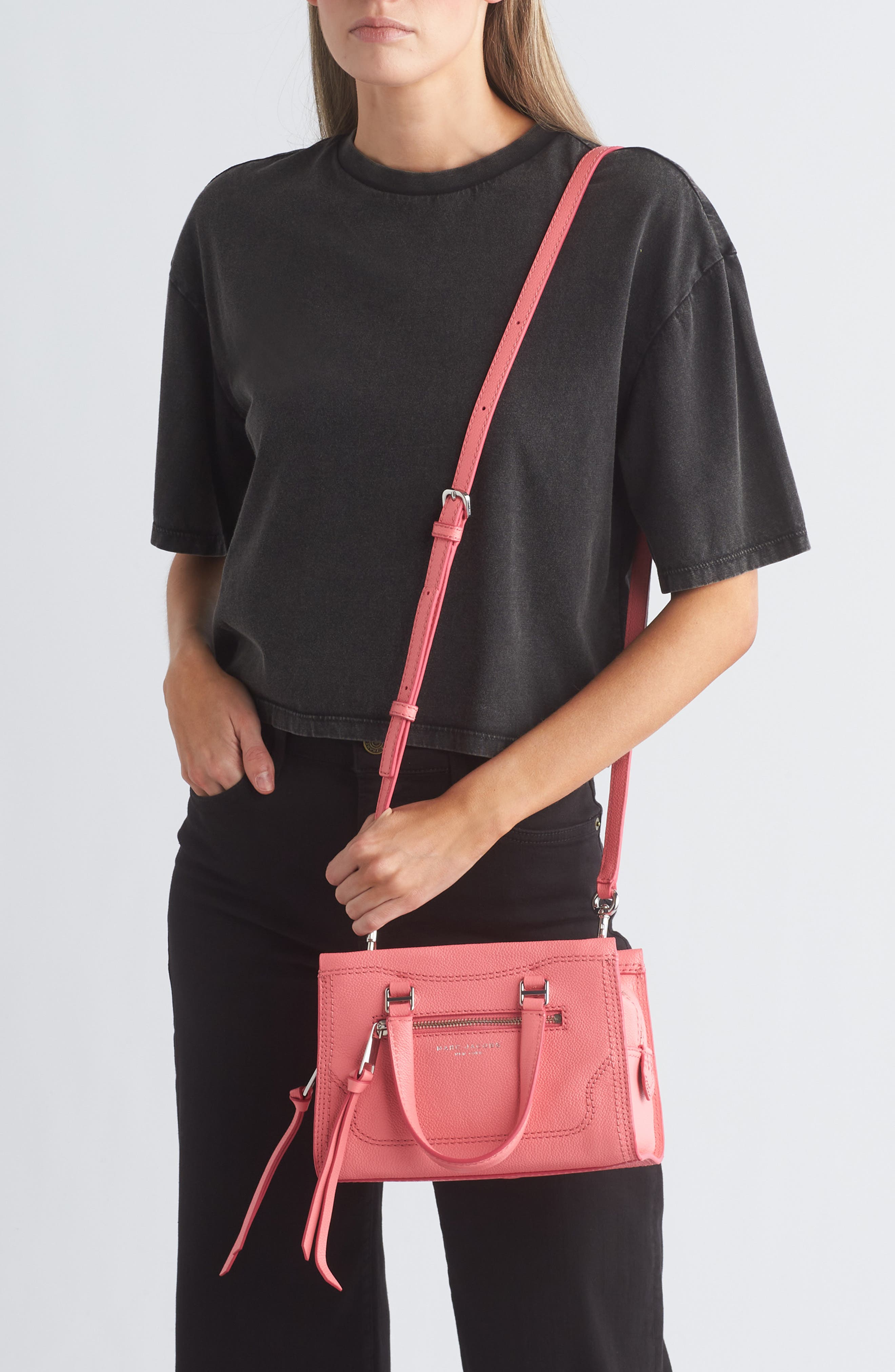 Marc Jacobs Mini Cruiser Pebbled Leather Crossbody Satchel (Women
