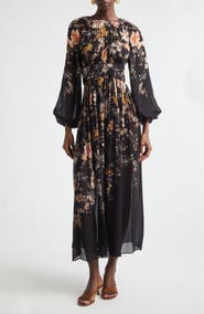 Zimmermann Kindred Spirit Carousel Floral Long Sleeve Midi Dress