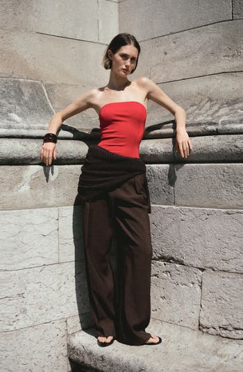 Strapless Rib Top