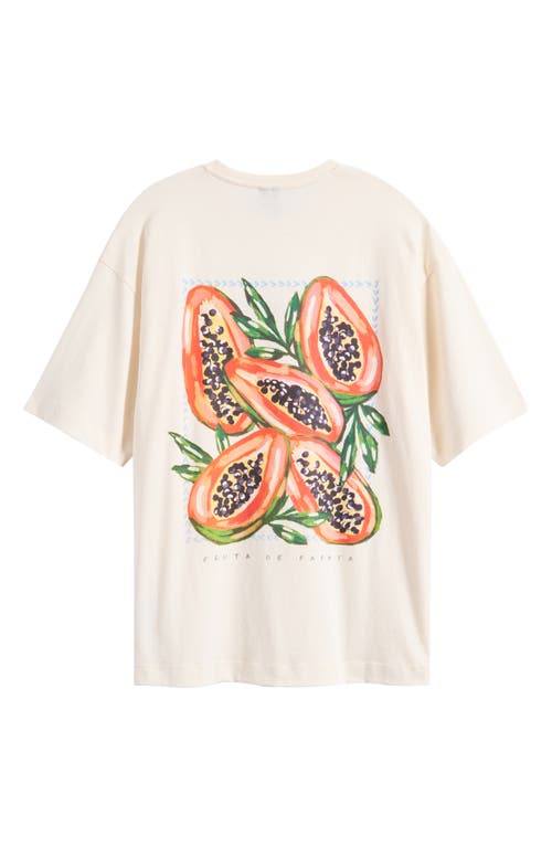Vero Moda Taz Hailey Papaya Cotton Graphic T-shirt In White