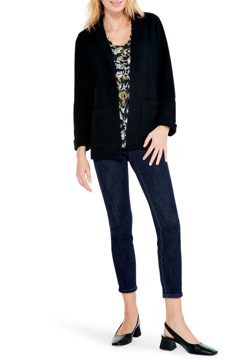 Knit Blazer, Alternate, color, BLACK ONYX