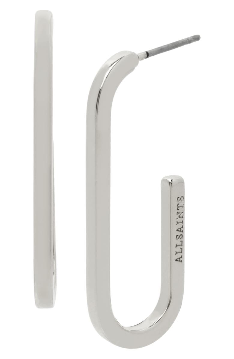 AllSaints Large Oval Hoop Earrings, Main, color, 