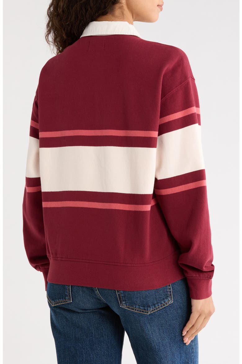 Relaxed Cloud 9 Colorblocked Polo, Alternate, color, CABERNET