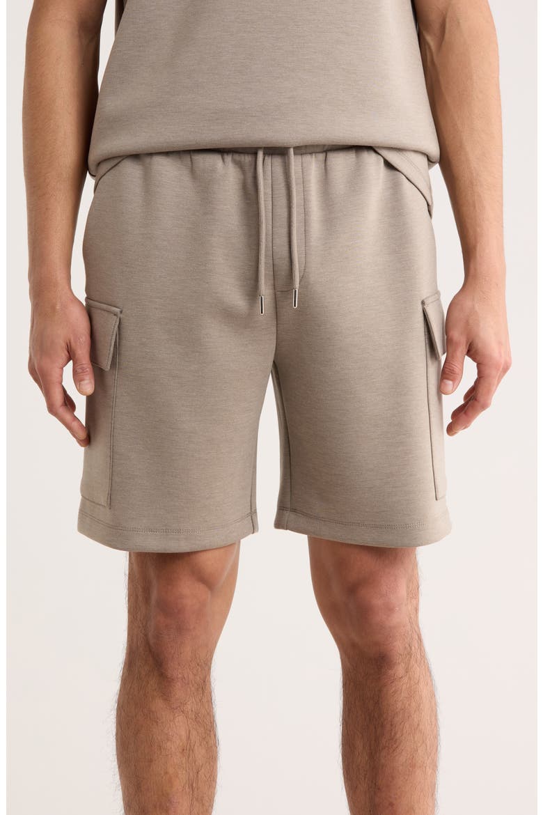 Scuba Knit Interlock Cargo Shorts, Main, color, TAUPE