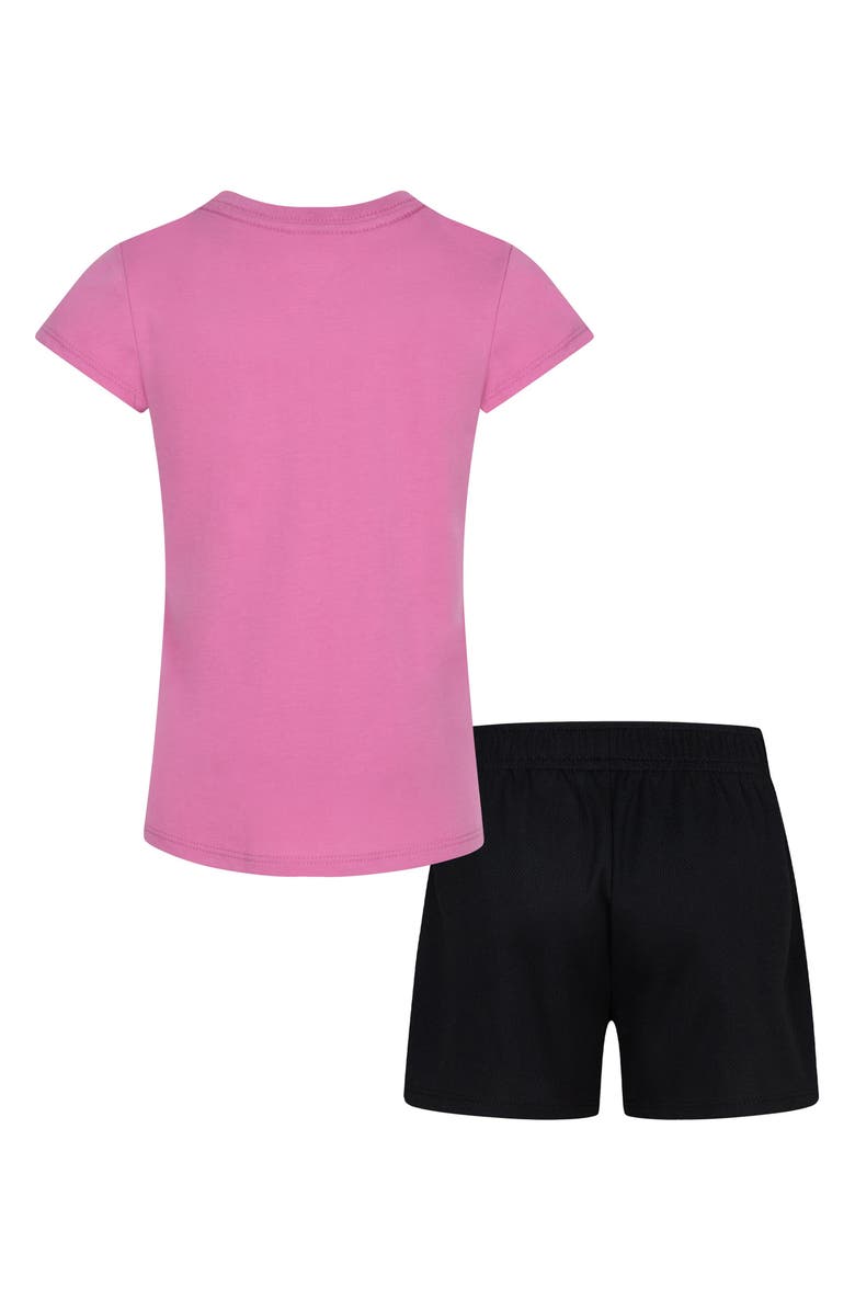 Nike Kids' Femme Pop Short Sleeve T-Shirt & Shorts Set, Alternate, color, Black