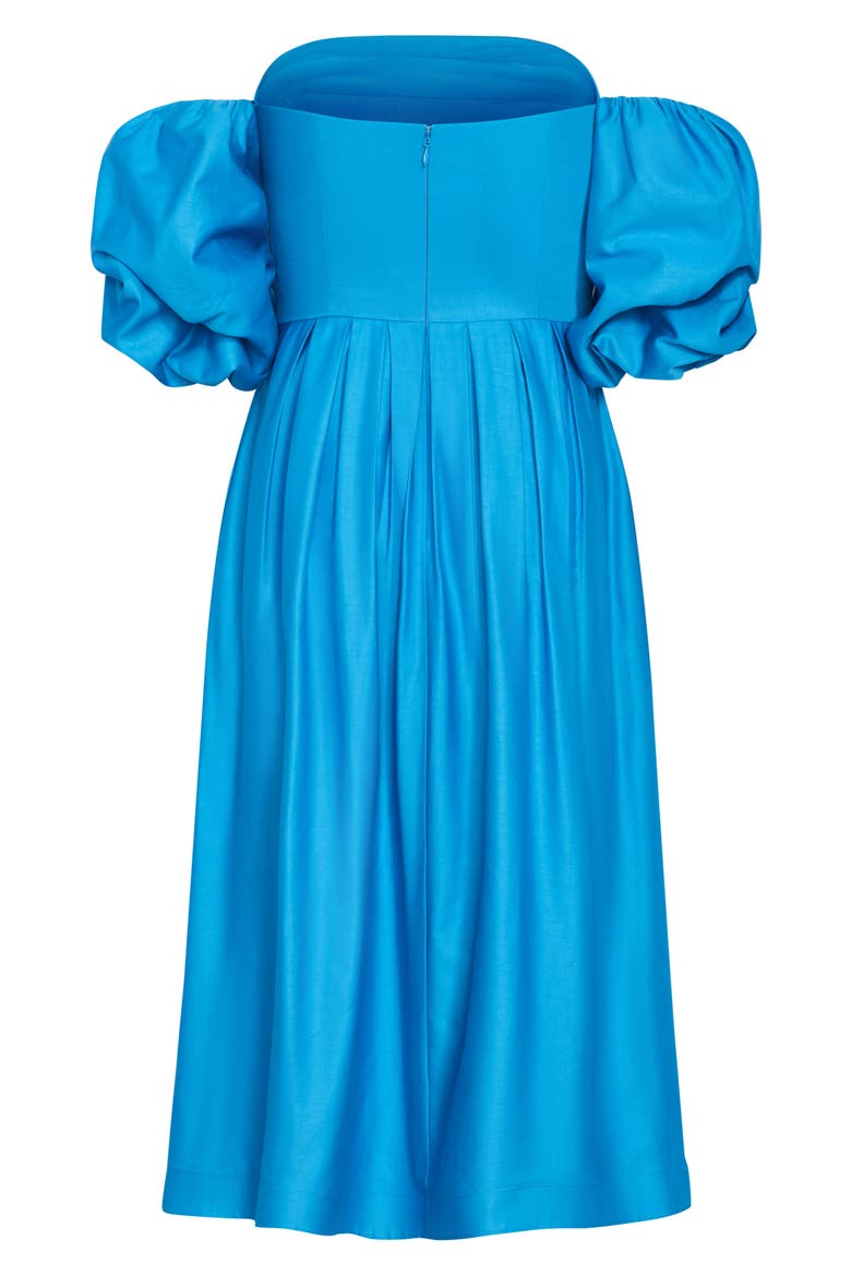 Rosalee Midi Dress, Alternate, color, AZURE