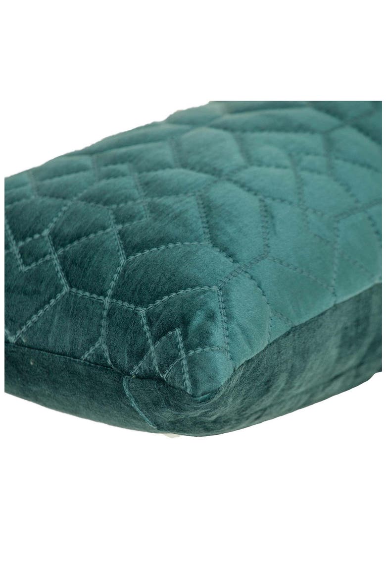 Sora Quilted Throw Pillow, Alternate, color, TEAL