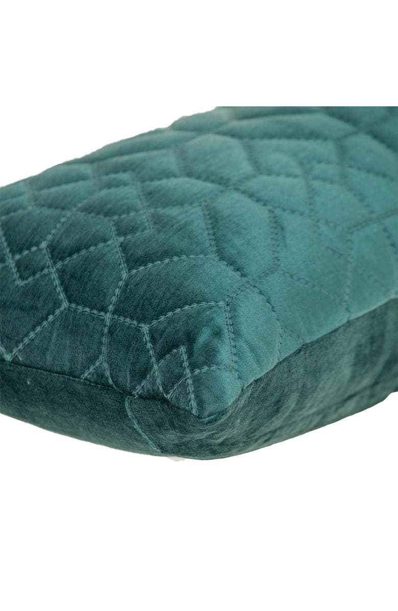PARKLAND COLLECTION Sora Quilted Throw Pillow, Alternate, color, Teal