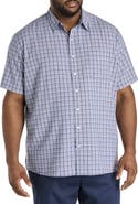 Synrgy by DXL Big & Tall Plaid Microfiber Sport Shirt