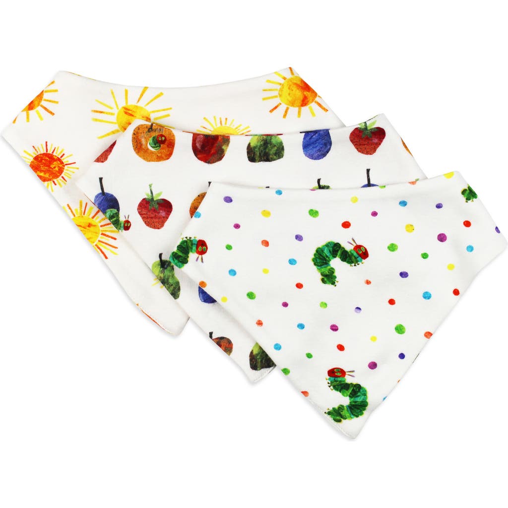 L'Ovedbaby Assorted 3-Pack Organic Cotton Bandana Bibs in White Multi  product