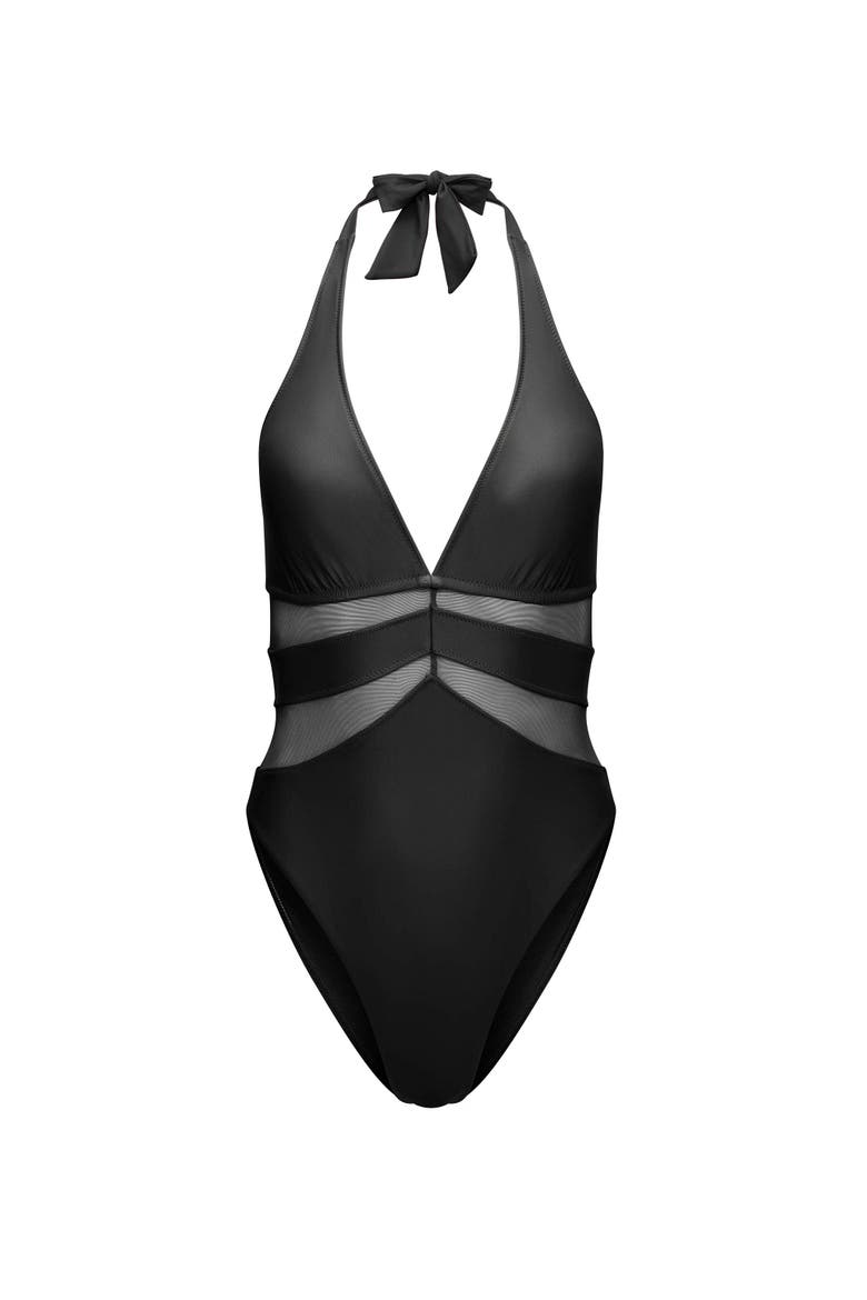 Rikki Swimwear Swim Bodysuit, Alternate, color, Black