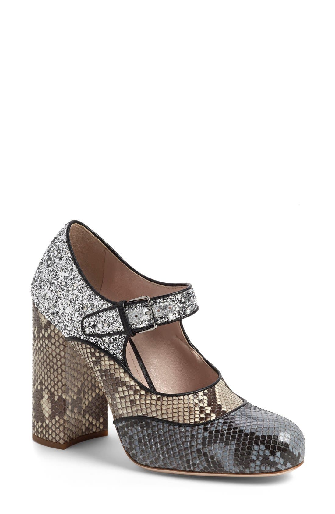 Mixed Media Mary Jane Pump, Main, color, MULTI PYTHON