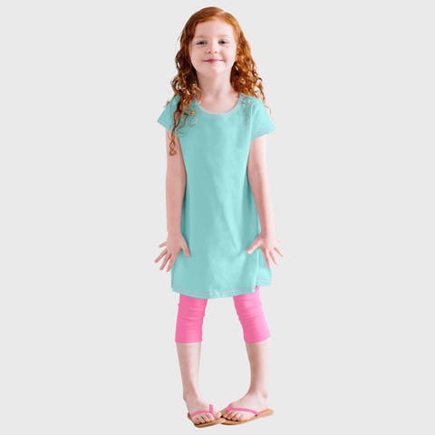 Soft Knit Jersey Cap Sleeve Dress (Toddler, Little Kid & Big Kid)