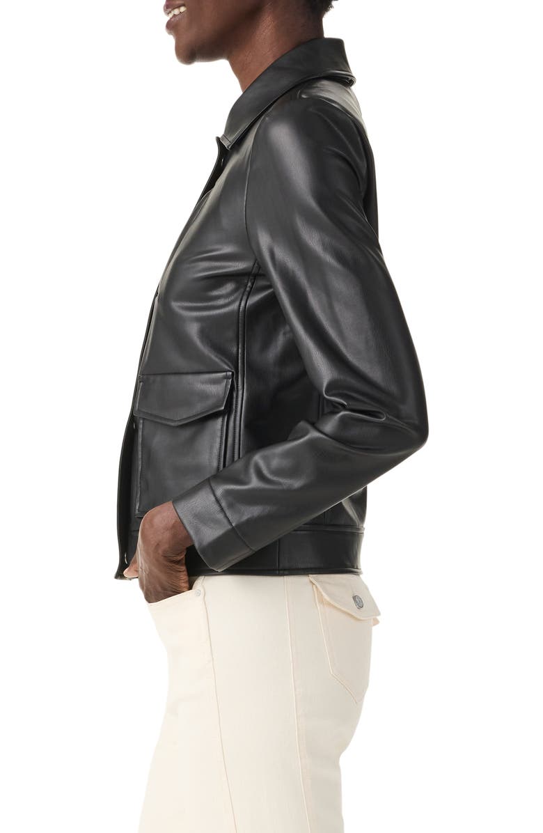 NIC+ZOE Faux Leather Downtown Jacket, Alternate, color, Black Onyx