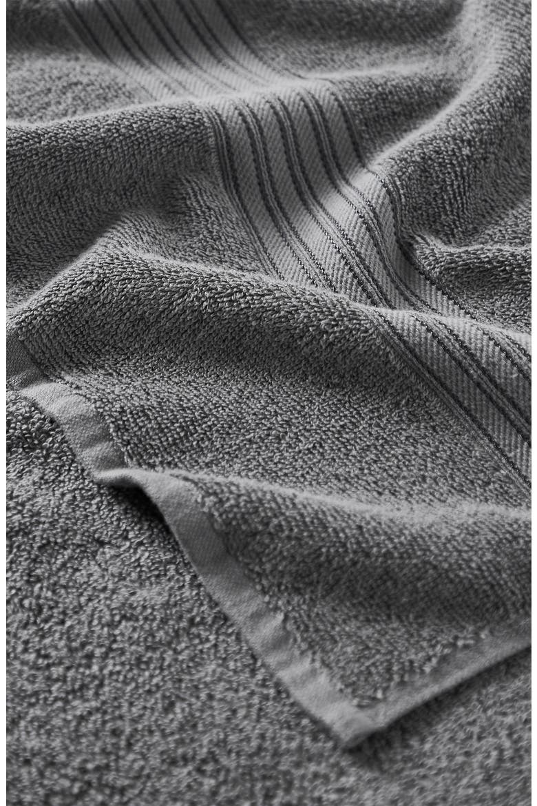 Quick-Dry Cotton 4-Pack Bath Towel Set, Alternate, color, SOLID - DARK GREY