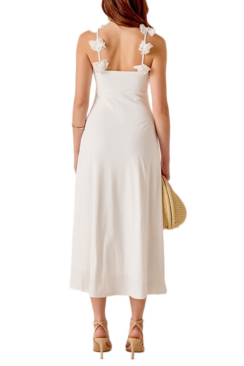 Rosette A-Line Dress, Alternate, color, WHITE
