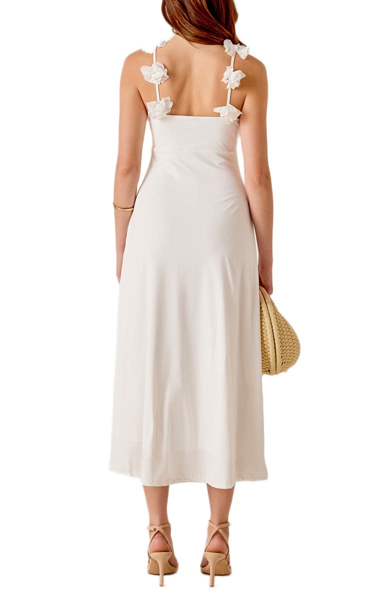 MARSY Rosette A-Line Dress, Alternate, color, White