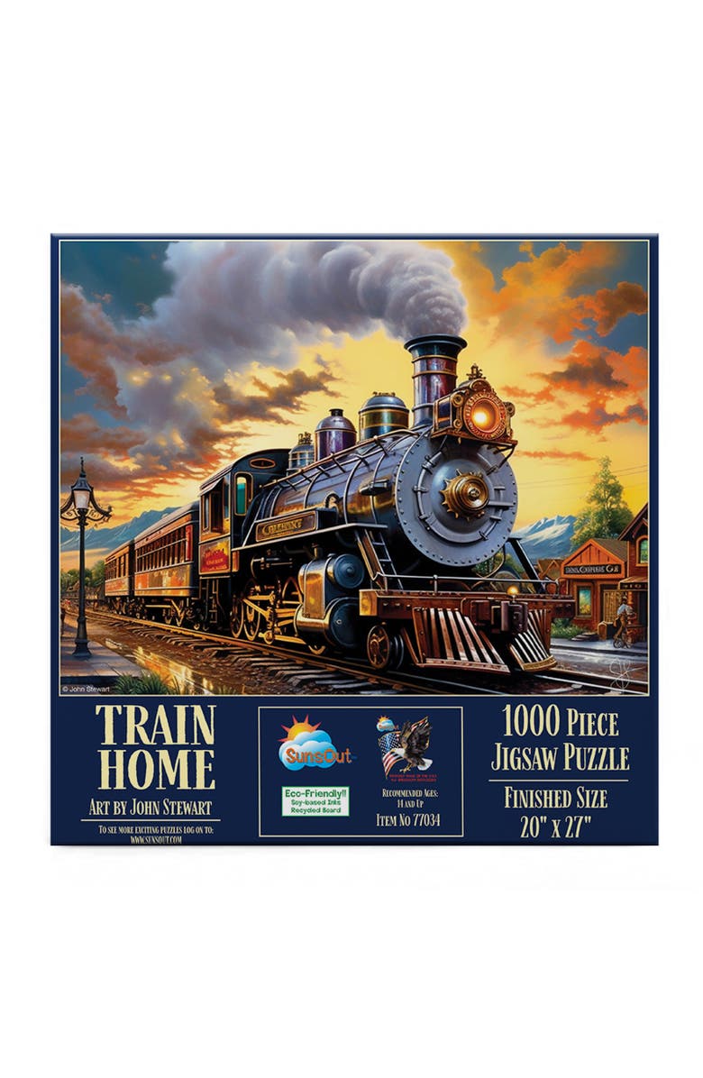 Sunsout Train Home 1000 piece Jigsaw Puzzle for Adults, Alternate, color, Multicolor