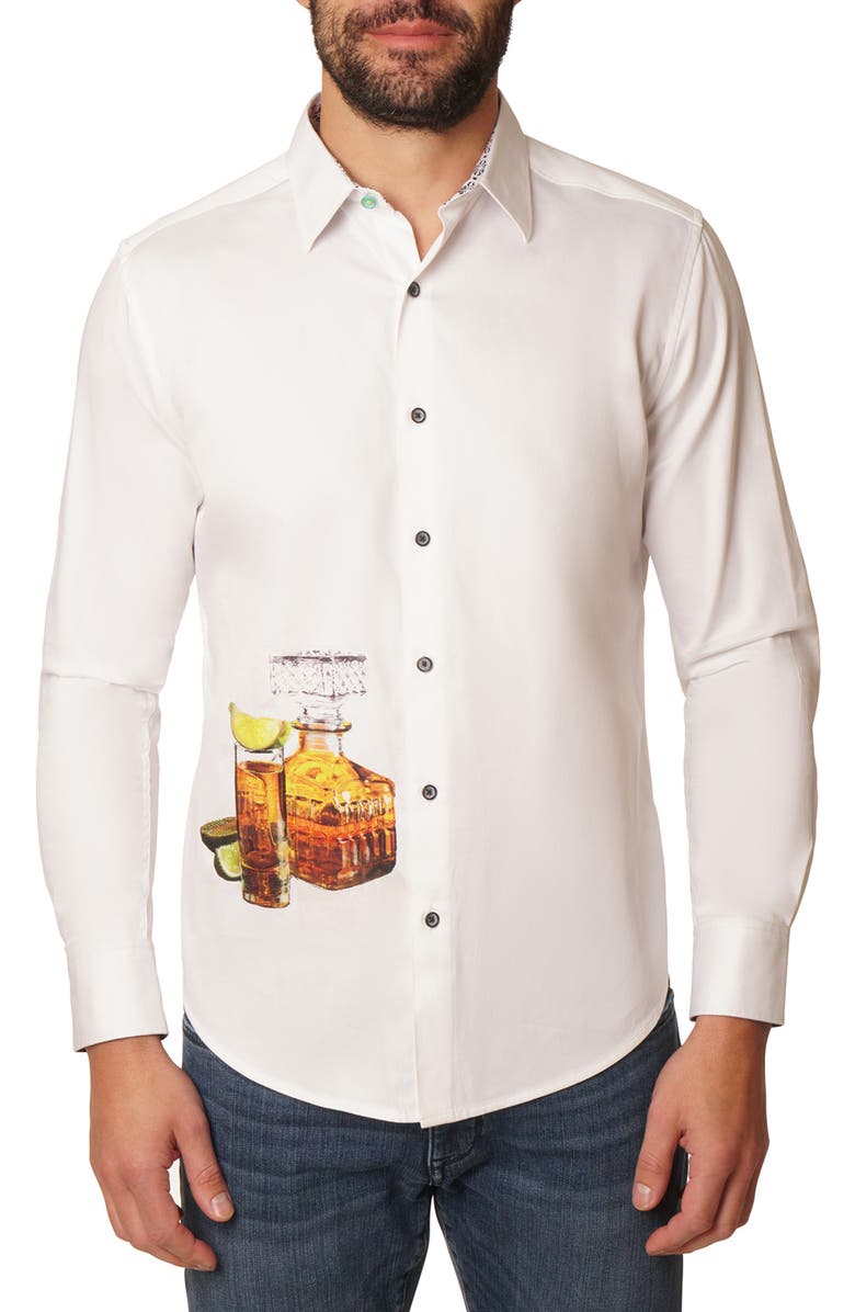 Robert Graham Mulford Long Sleeve Button Up Shirt, Main, color, White