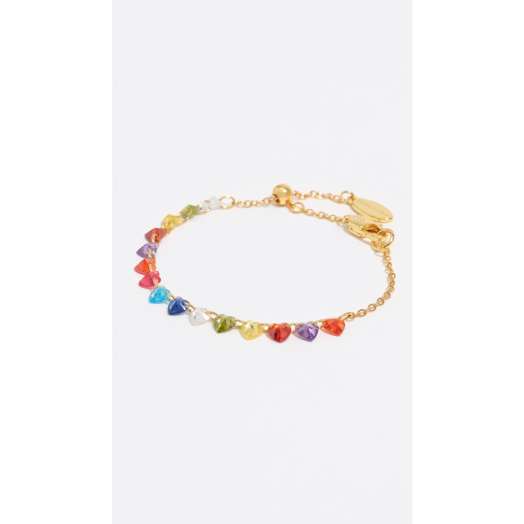 Bimba Y Lola Hearts Crystals Bracelet In Gold