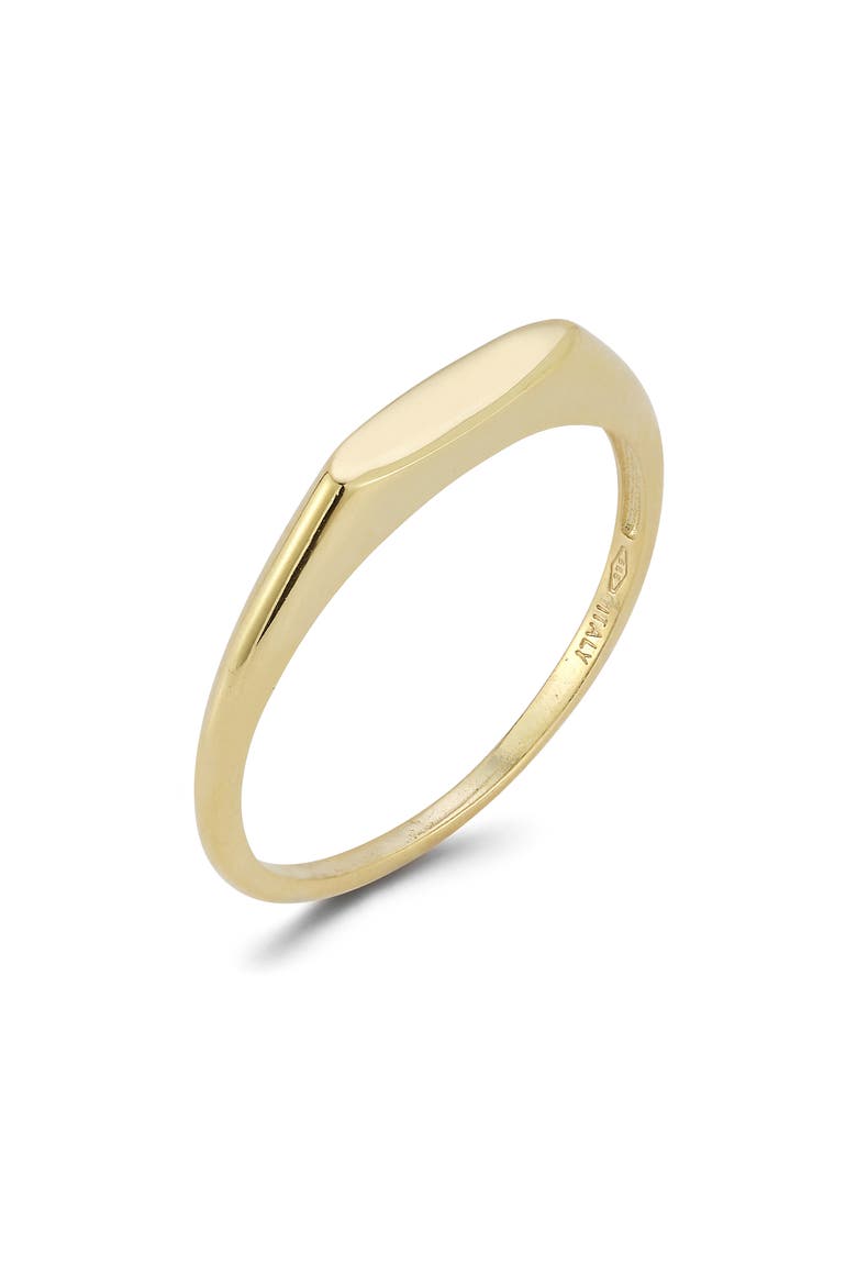 Bar Signet Ring, Main, color, GOLD