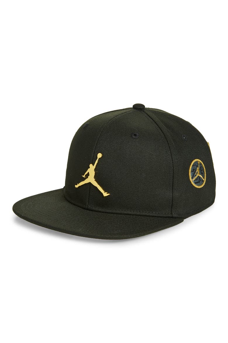Kids' See Me Shine Flat Brim Snapback Baseball Cap, Main, color, BLACK/ GOLD