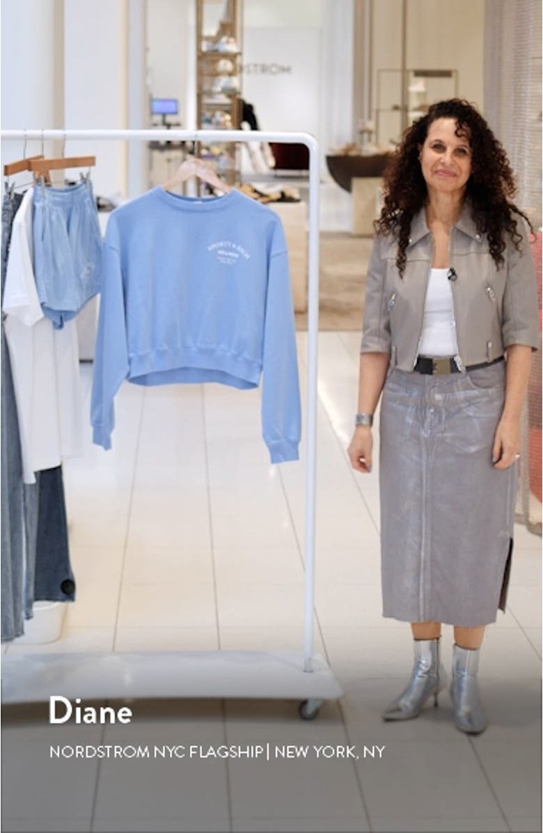 Wellness Studio Crop Cotton Sweatshirt, sales video thumbnail