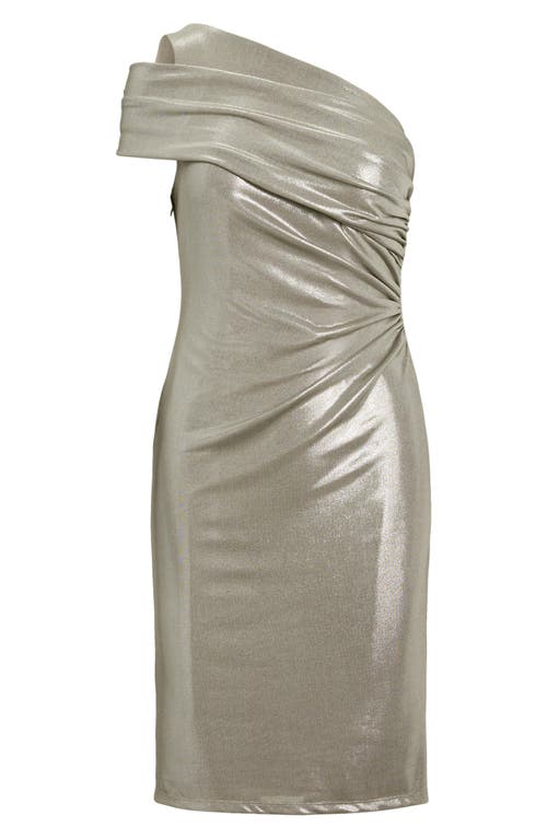 Ralph Lauren Women's Metallic One-shoulder Cocktail Dress