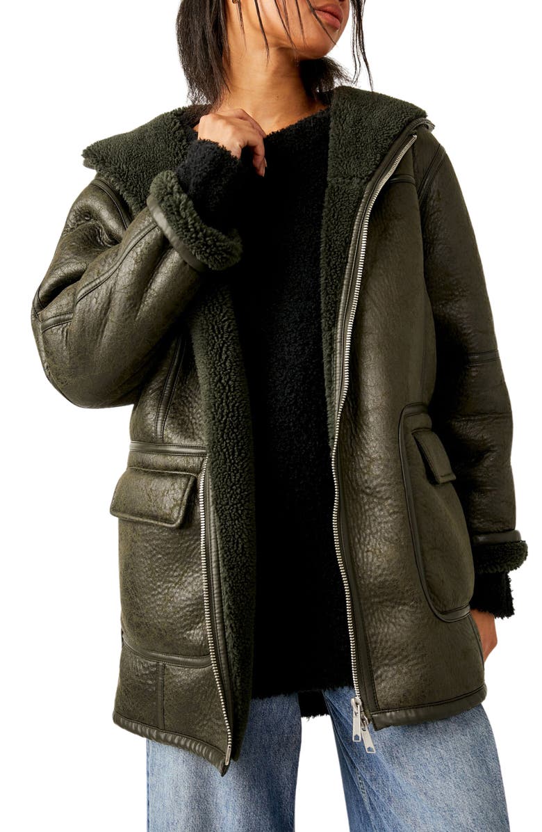 Free People Miller Faux Leather Jacket, Main, color,