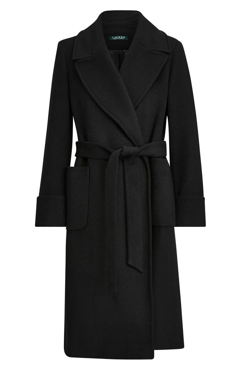 Lauren Ralph Lauren Wool Blend Wrap Coat, Alternate, color, 