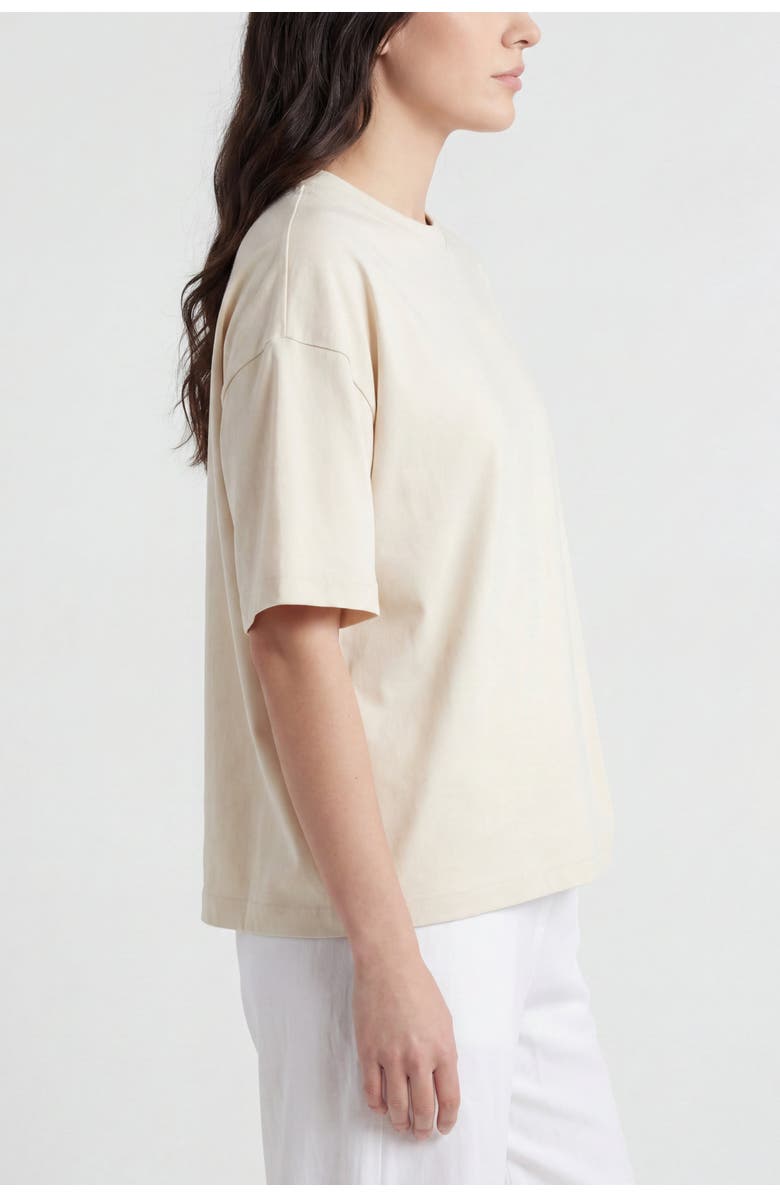 Solomon & Sage Cotton Relax Crewneck Dropshoulder T-shirt, Alternate, color, Off White