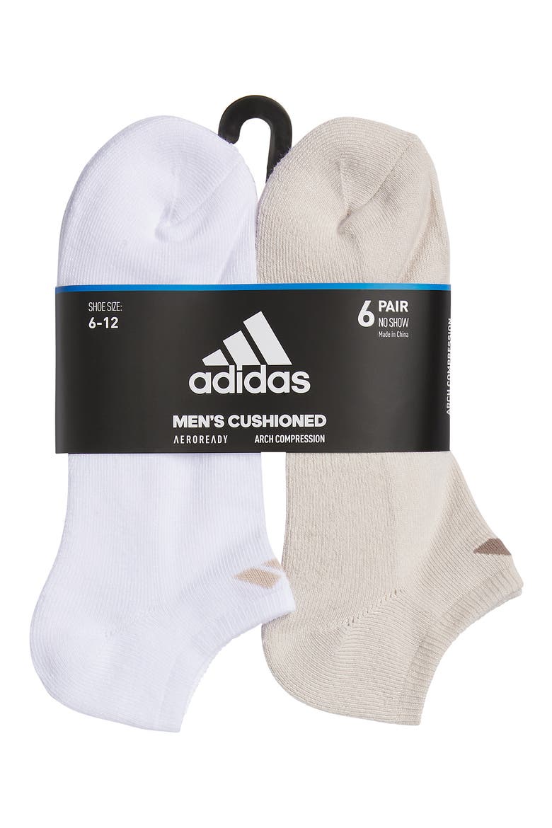 3-Pack AEROREADY Athletic Cushioned Low Cut Socks, Alternate, color, WHITE