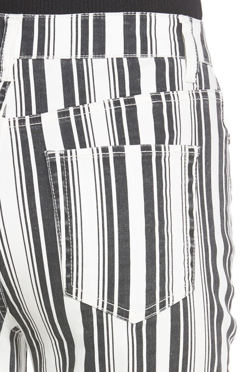 Tinsel Stripe Crop Flare Jeans, Alternate, color,