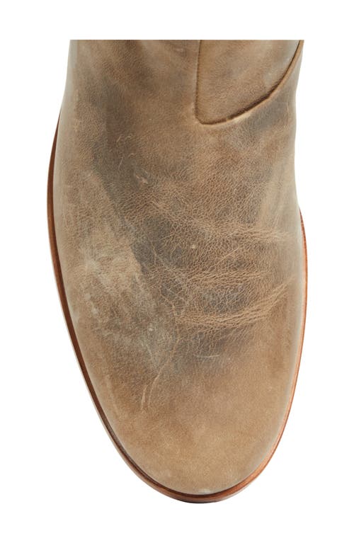 Common Projects Waxed Leather Zip Boot In Brown