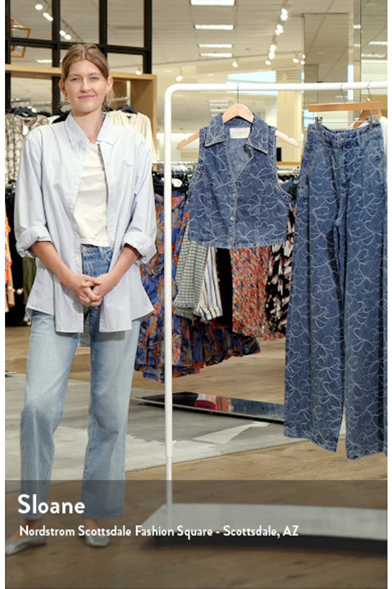 Deacon Floral Embroidery Denim Vest video