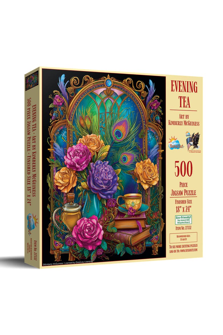 Evening Tea 500 piece Jigsaw Puzzle for Adults, Main, color, Multicolor