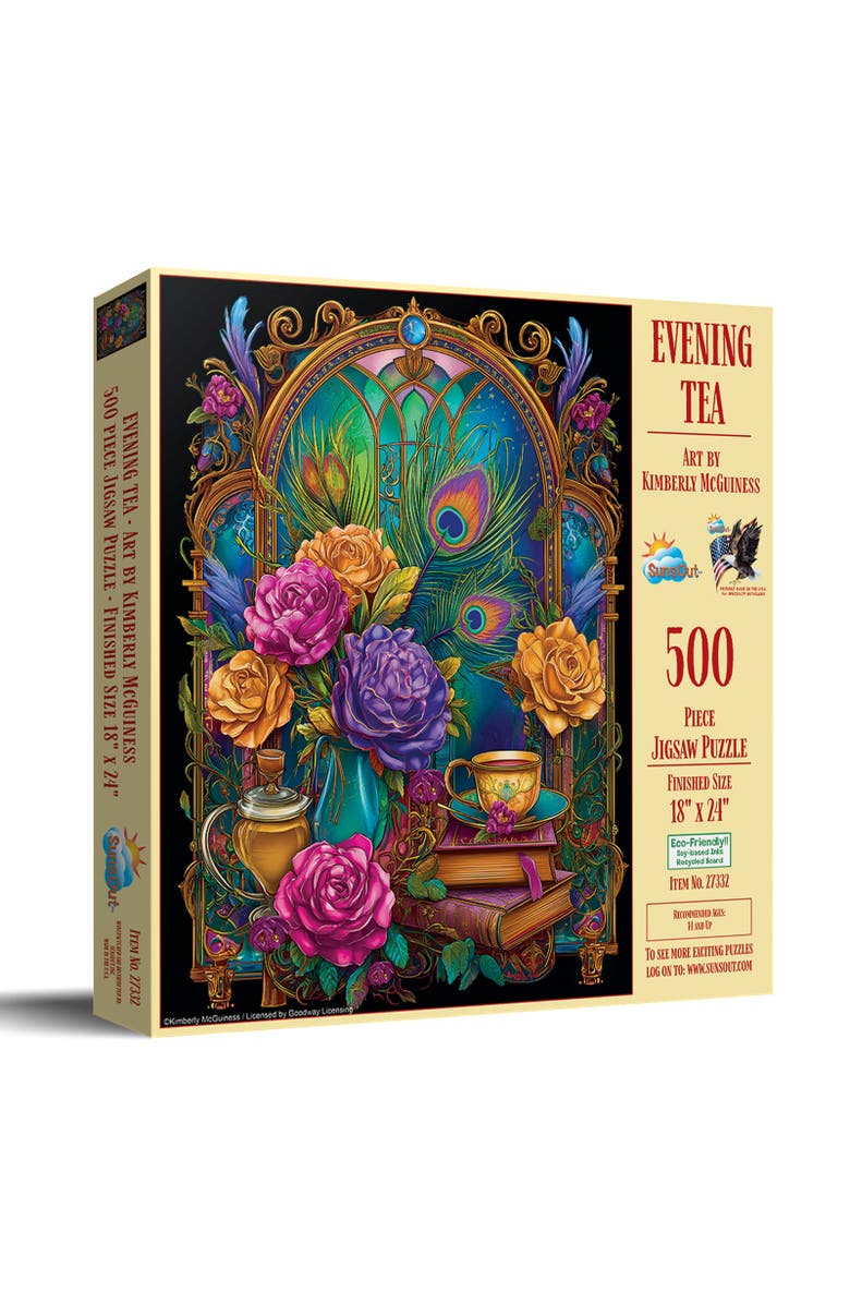 Sunsout Evening Tea 500 piece Jigsaw Puzzle for Adults, Main, color, Multicolor