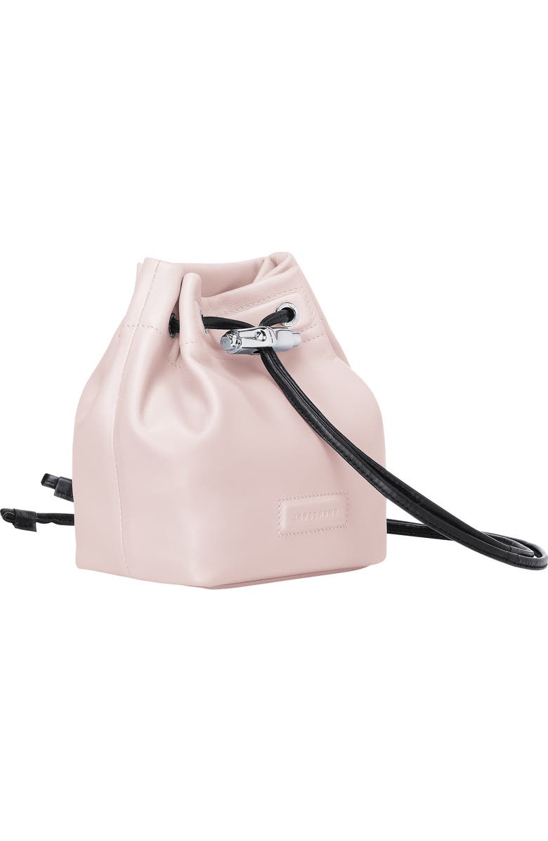 Longchamp Mini Roseau Lambskin Leather Bucket Bag, Alternate, color, Powder
