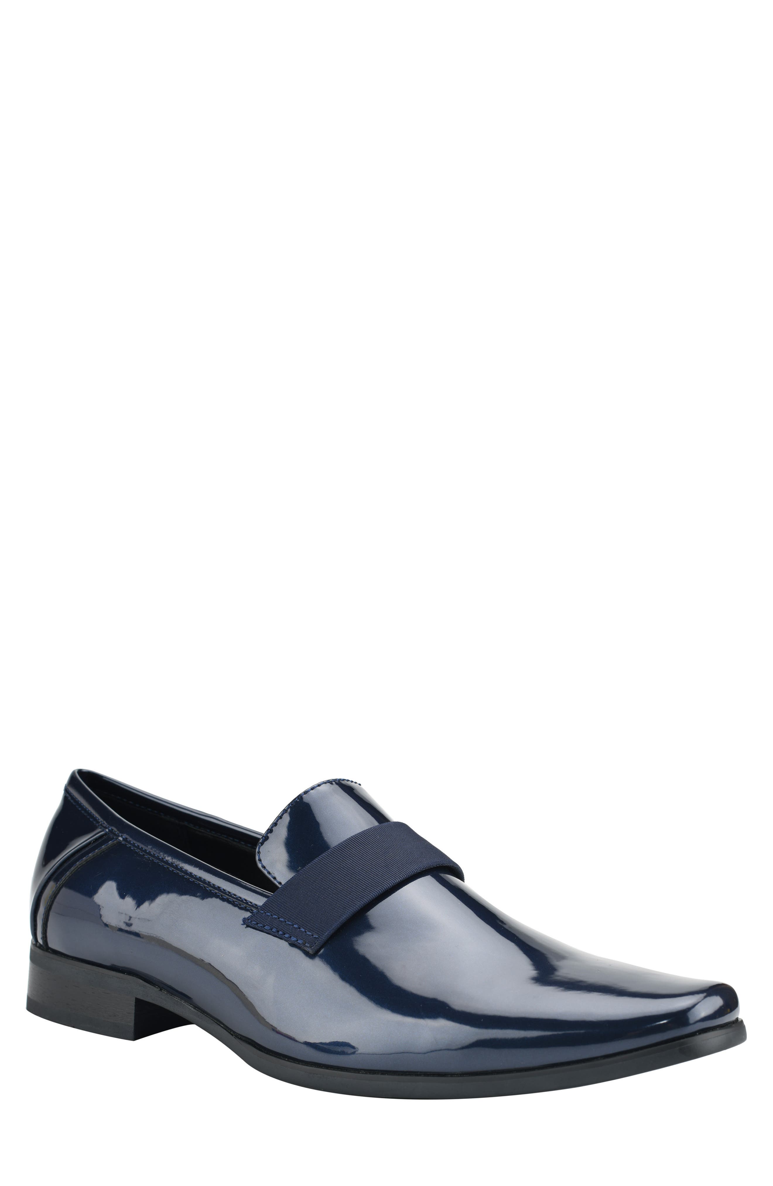 Bernard Patent Loafer - Wide Width Available, Main, color, NAVY PATENT