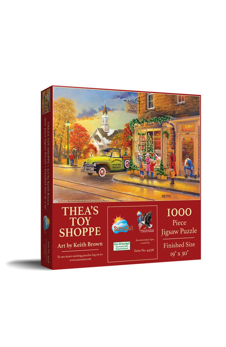 Sunsout Thea's Toy Shoppe 1000 piece Jigsaw Puzzle for Adults, Main, color, Multicolor