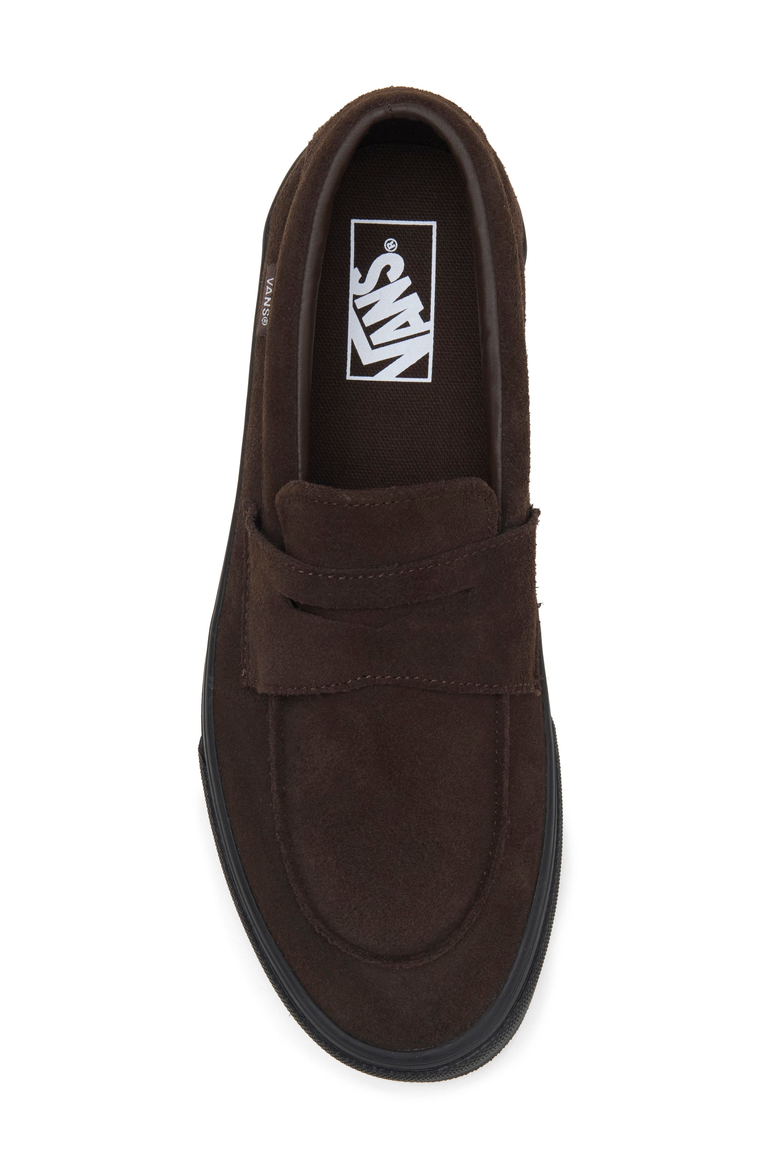 Suede Loafer, Alternate, color, BROWN