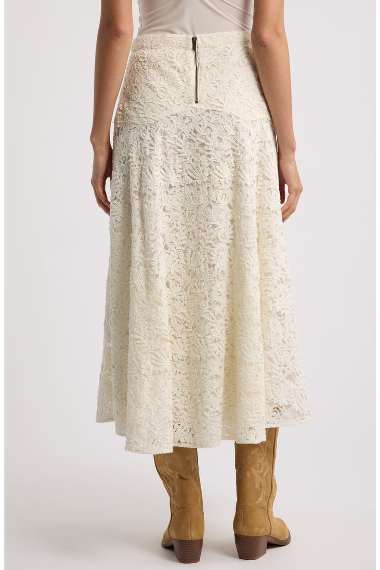 x Stetson Relic Lace Saddle Midi Skirt, Alternate, color, CREAM