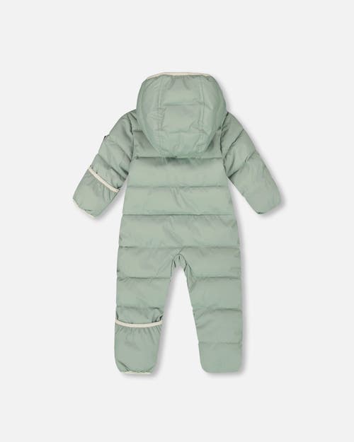 Deux Par Deux Baby Boy One-piece Cloud Compressible Snowsuit Designed For Car Seat In Green