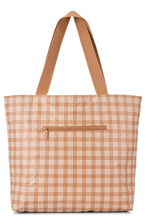 Aloha Collection Day Tripper Palaka Water Resistant Tyvek® Tote In Brown