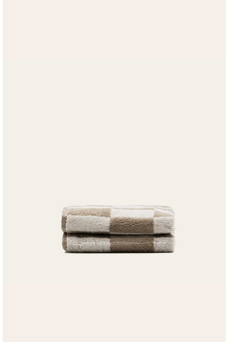Pietra 2-Piece Washcloth Set, Main, color, Tan & Ecru