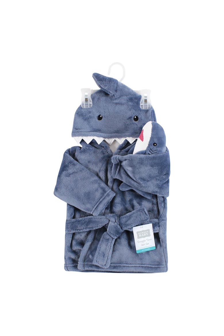 Cozy Robe & Playtime Buddy Set, Alternate, color, Blue Shark