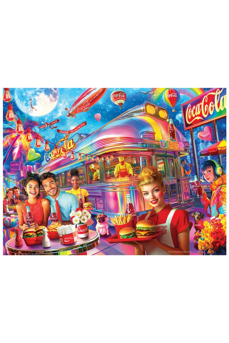 Coca-Cola Future Times 300 Piece Puzzle, Alternate, color, Multicolor