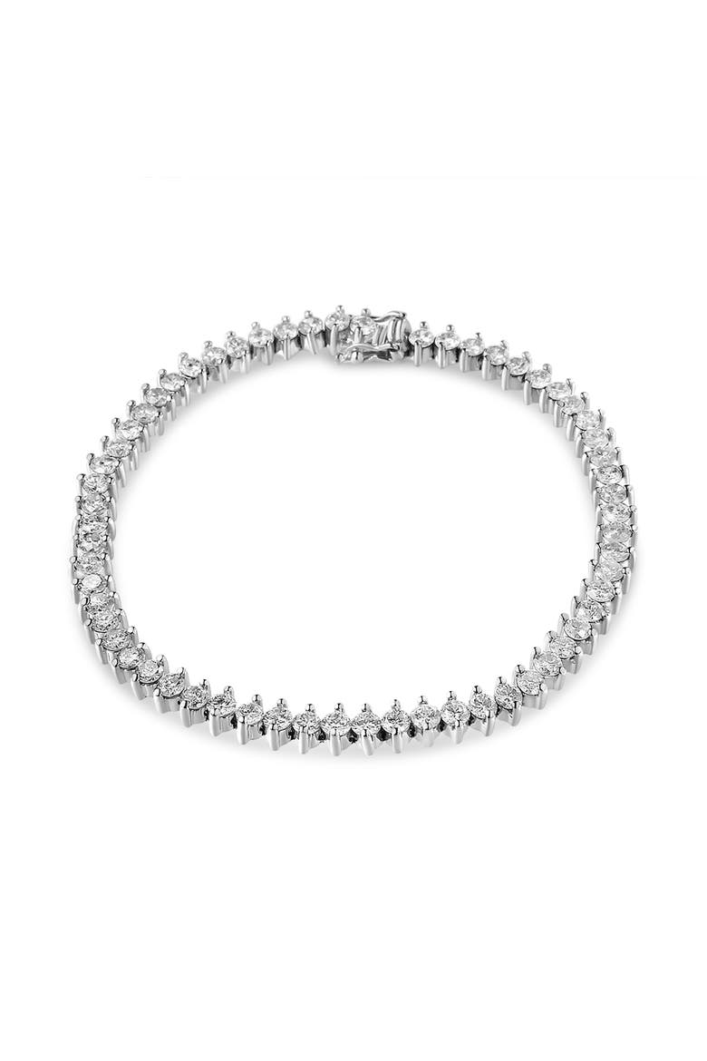 14K White Gold 5 1/2 Cttw Round Diamond 2-Prong Tennis Bracelet, Alternate, color, White Gold