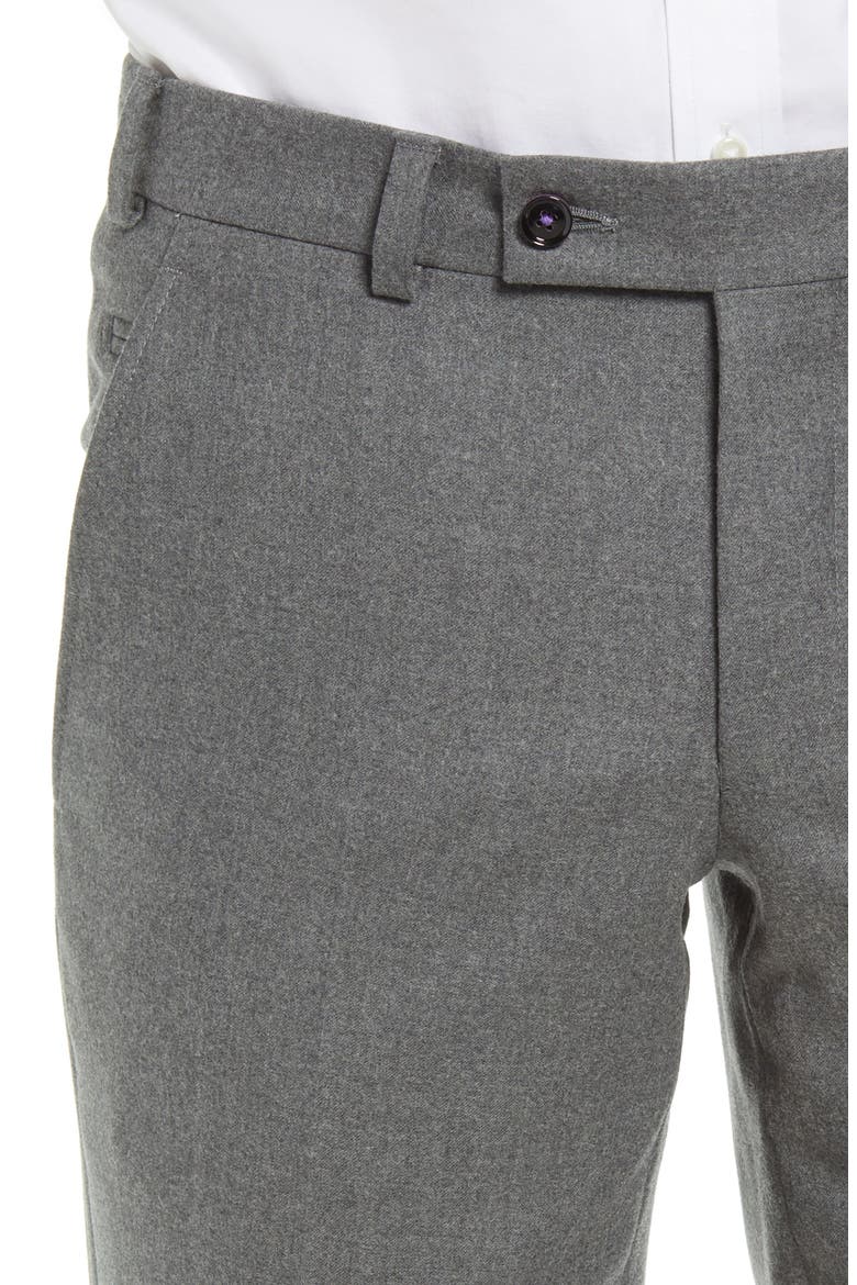 Jerome Flat Front Wool Dress Pants, Alternate, color, LIGHT GREY